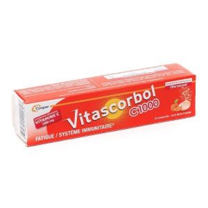 Vitascorbol C1000 Vitamine C 1000 mg 20 comprimes effervescents