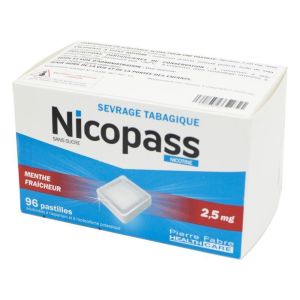 Nicopass 2,5mg S/s Menthe Past
