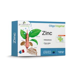 OligoVégétal Zinc Complément en zinc d’origine végétale en ampoules BOÎTE DE 20 AMPOULES DE 10 ML
