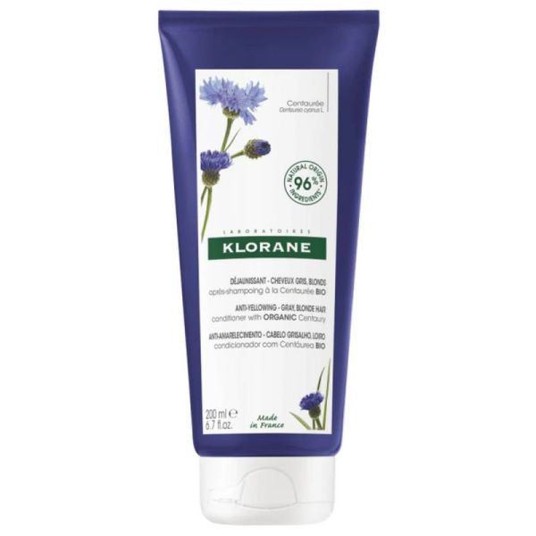 Klorane Centaurée Bio baume après shampoing Déjaunissant 200ml