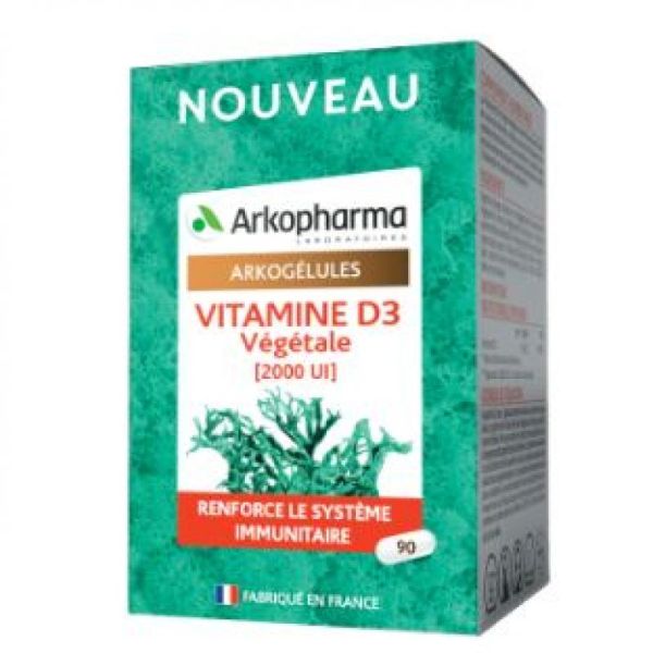 Vitamine D3 végétale arkogélules boîte de 90