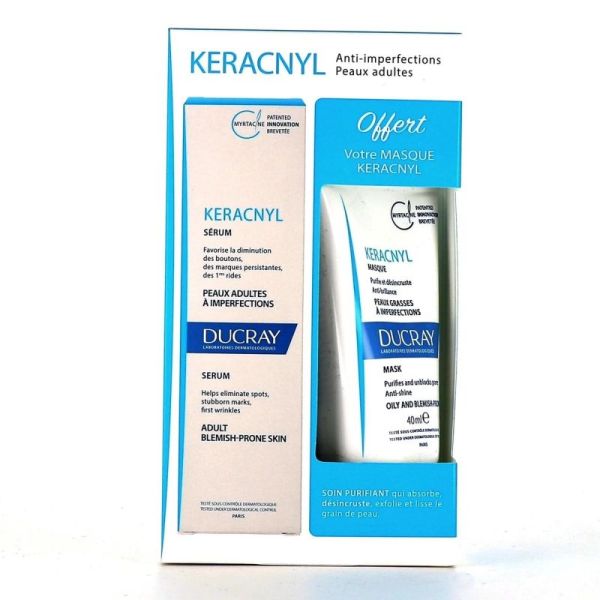 Ducray Keracnyl sérum 30ml +masque 40ml offert