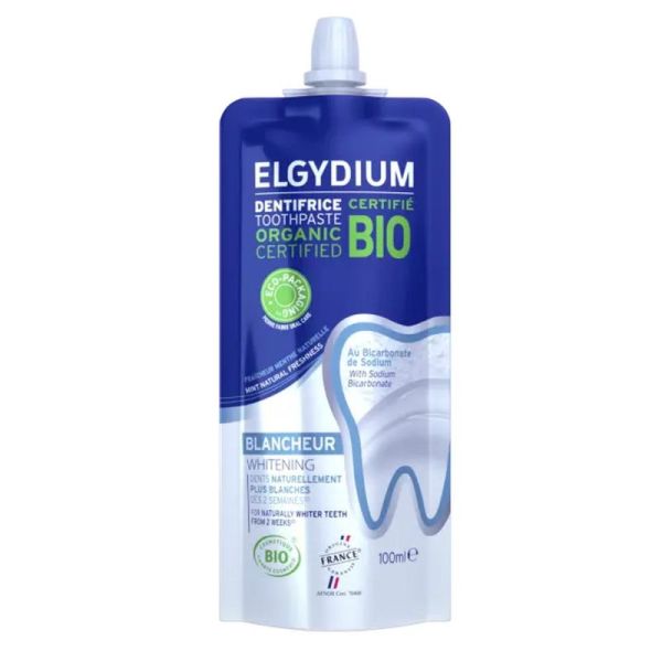 Elgydium Dentifrice Blancheur éco packaging certifié BIO 100ml